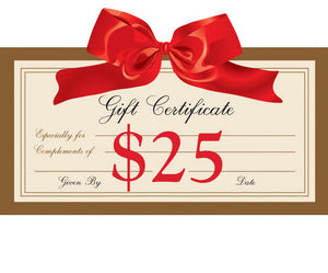 Gift Certificate $25.00