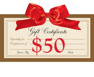 Gift Certificate $50.00